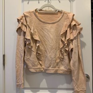 Love Shack Fancy Pink Ruffle Sweatshirt!